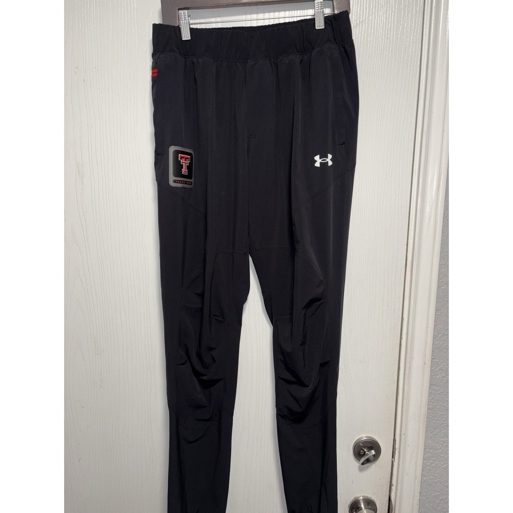 Under Armour Texas Tech Red Raiders‎ Men's Black Track Pants Size Medium 1378444